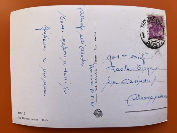 Cartolina - Brusson - Centro Paese - 1961