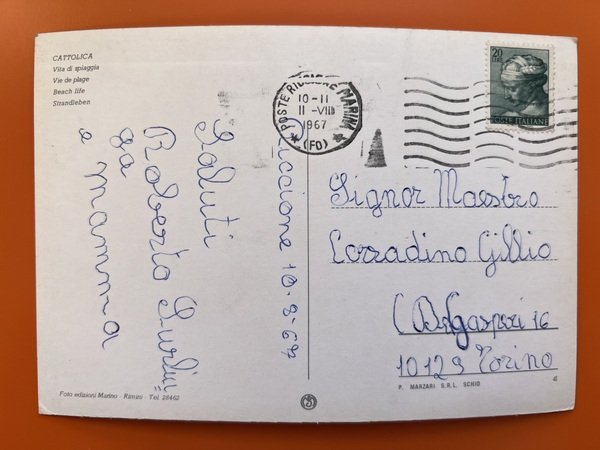 Cartolina - Cattolica - Vita di Spiaggia - 1967