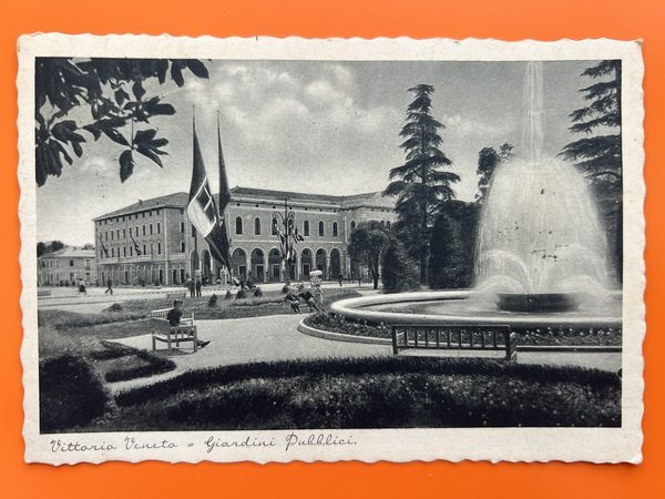 Cartolina - Vittorio Veneto (Treviso) - Giardini Pubblici - 1947