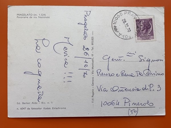 Cartolina - Pragelato ( Torino ) - Panorama da Via …