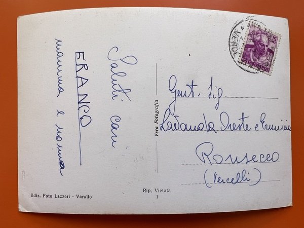 Cartolina - Riva Valdobbia (Vercelli) - Panorama - Sfondo Monte …