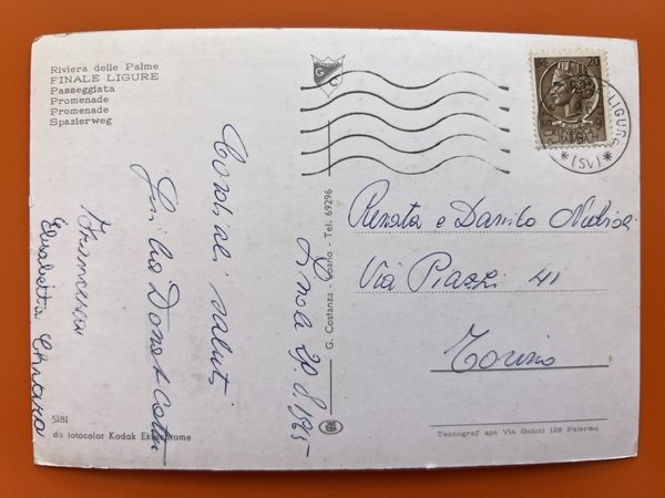 Cartolina - Finale Ligure (Savona) - Riviera delle Palme - …