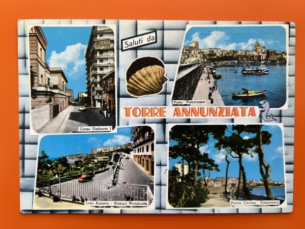 Cartolina - Torre Annunziata ( Napoli ) - Vedute diverse …