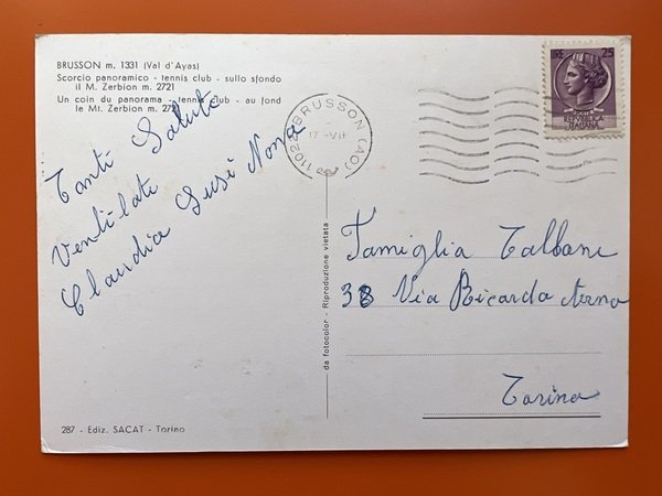 Cartolina - Brusson ( Val d'Ayas ) - Scorcio Panoramico …