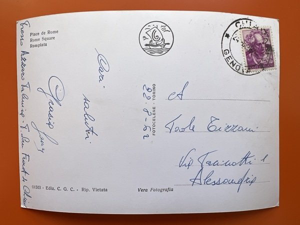 Cartolina - Chiavari ( Genova ) - Piazza Roma - …