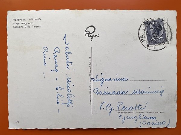 Cartolina - Pallanza (Verbania) - Lago Maggiore - Giardini Villa …
