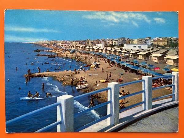 Cartolina - Lido di Roma - Spiaggia di Ponente - …