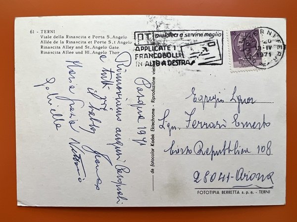 Cartolina - Terni - Viale della Rinascita e Porta S. …