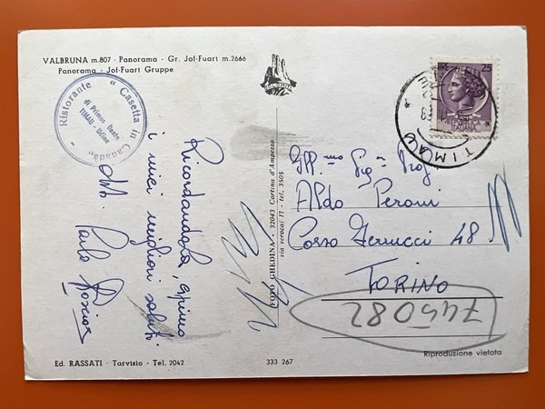 Cartolina - Valbruna ( Udine ) - Panorama - Gr. …