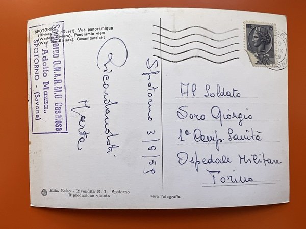 Cartolina - Spotorno ( Savona ) - Riviera di Ponente …