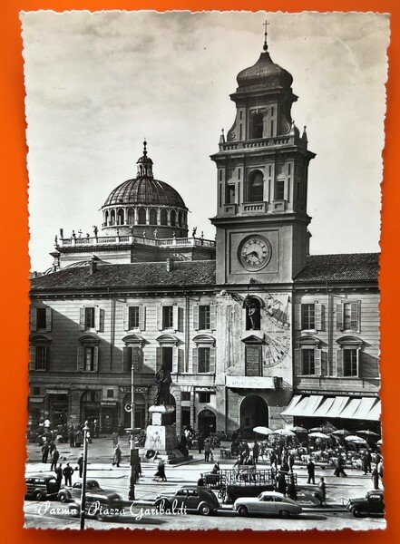 Cartolina - Parma - Piazza Garibaldi - 1956