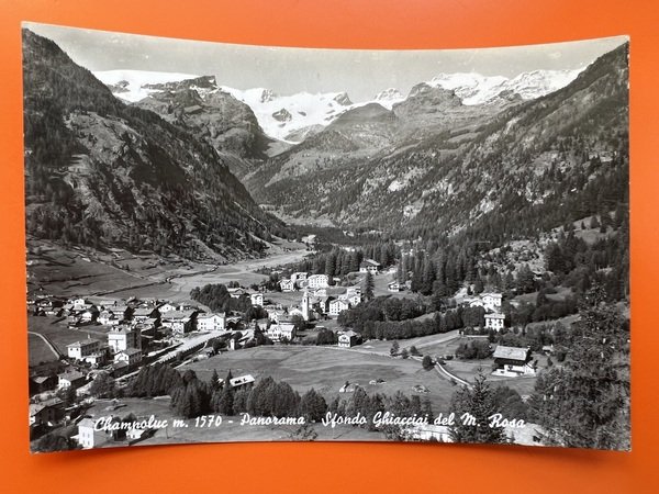 Cartolina - Champoluc - Panorama - Sfondo Ghiacciai del M. …
