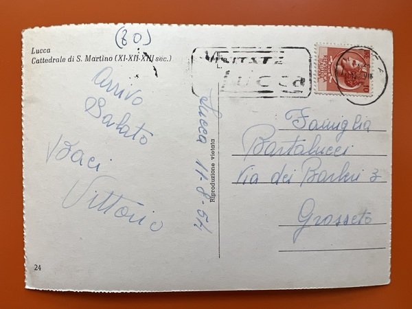 Cartolina - Lucca - Cattedrale di S. Martino - 1954