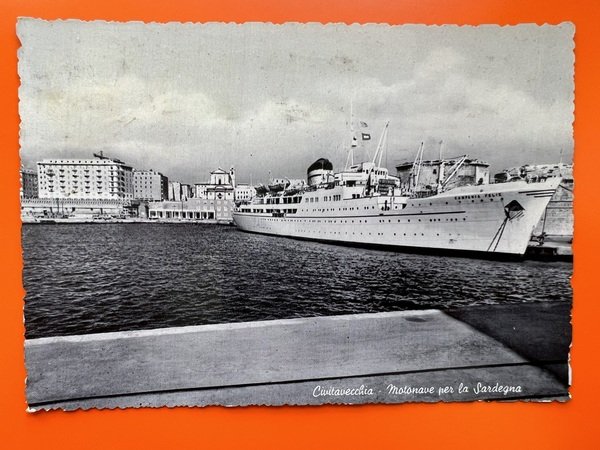 Cartolina - Civitavecchia ( Roma ) - Motonave per la …
