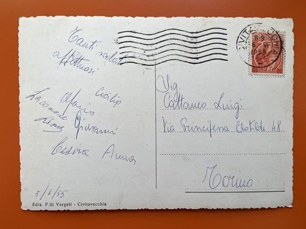 Cartolina - Civitavecchia ( Roma ) - Motonave per la …