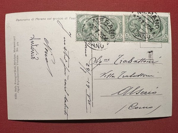 Cartolina - Panorama di Merano con gruppo di Tessa - …