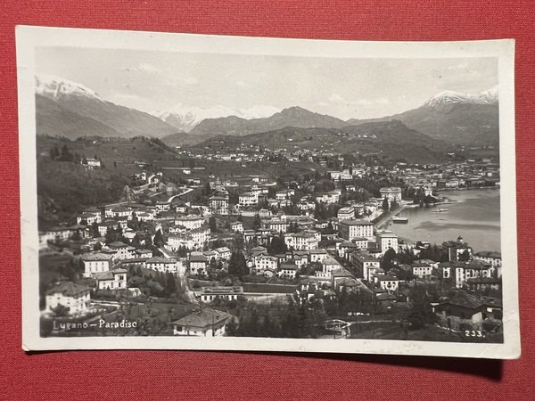 Cartolina - Svizzera - Lugano - Paradiso - 1933