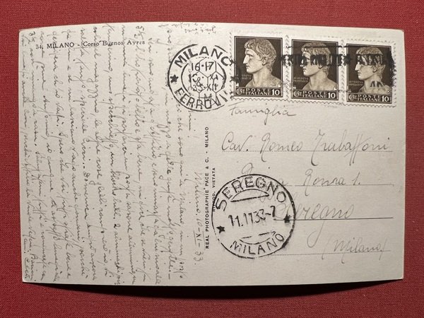 Cartolina - Milano - Corso Buenos Aires 1933