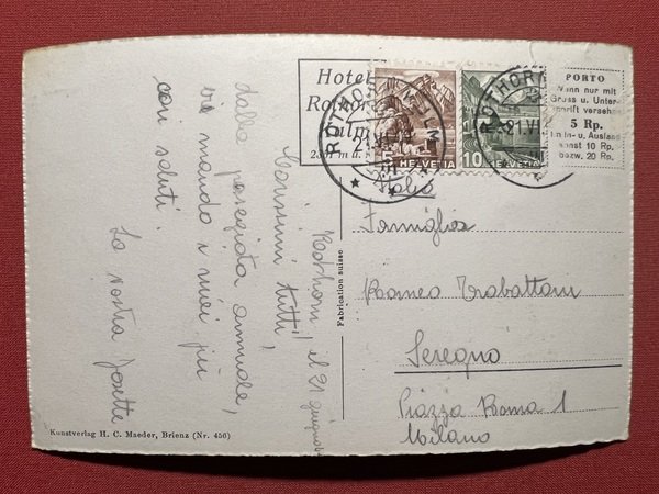 Cartolina - Svizzera - Brienzer - Rothorn mit Brienzersee - …