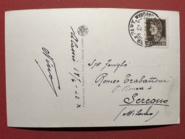 Cartolina - Alassio ( Savona ) - La Spiaggia - …