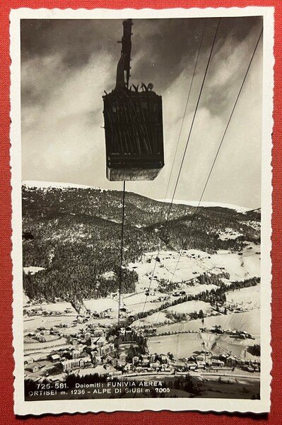 Cartolina - Dolomiti - Funivia Aerea - Ortisei - Alpe …