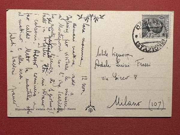 Cartolina - Costumi Sardi - Vecchio di Nuoro - 1923