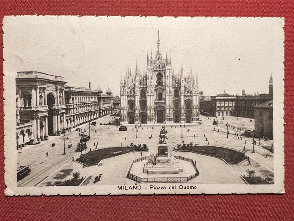 Cartolina - Milano - Piazza del Duomo - 1918