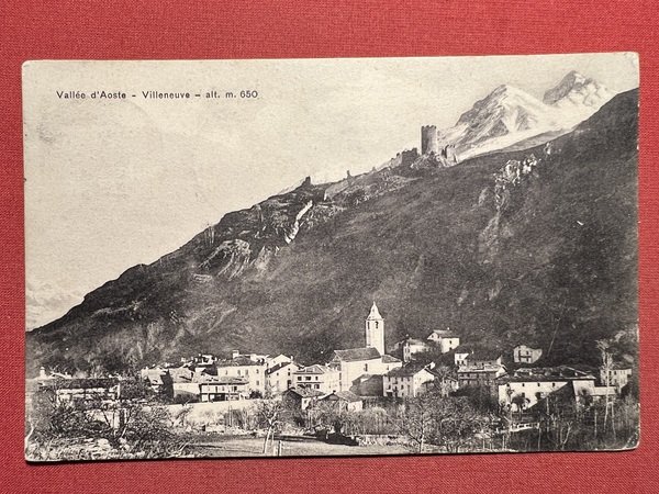 Cartolina - Valle d'Aosta - Villeneuve - 1917