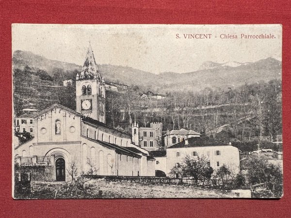 Cartolina - S. Vincent - Chiesa Parrocchiale - 1911