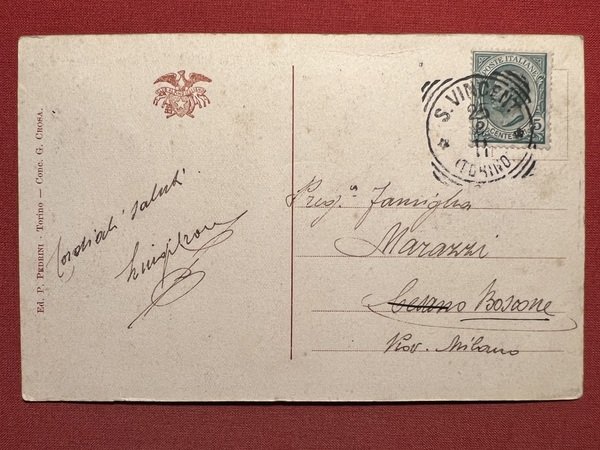 Cartolina - S. Vincent - Chiesa Parrocchiale - 1911