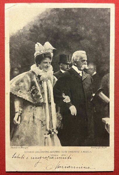 Cartolina - Ricordo dell'Ultimo di Re Umberto a Monza - …