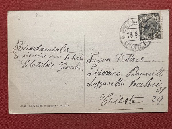 Cartolina - Saluti da Bellaria ( Rimini ) - Bagnanti …