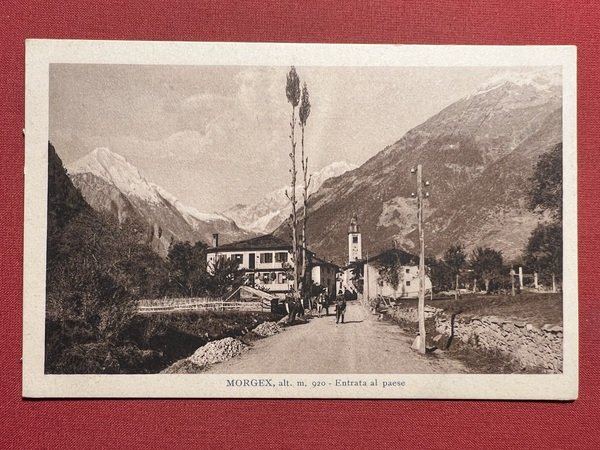 Cartolina - Morgex ( Valle d'Aosta ) - Entrata al …