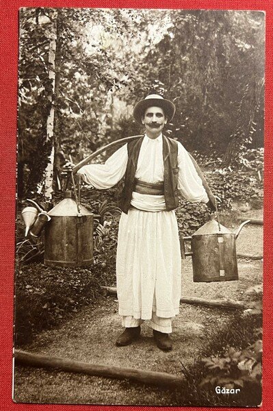 Cartolina - Romania - Gazar - Venditore - 1913