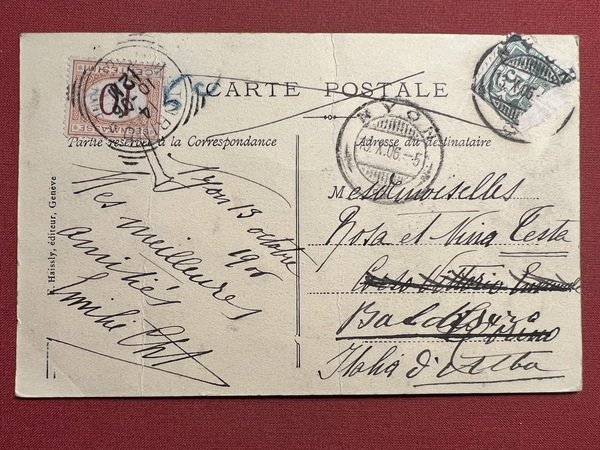 Cartolina - Svizzera - Nyon - La Chateau - 1906