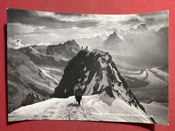 Cartolina - Svizzera - Tramonto dalla Punta Dufour del Monte …