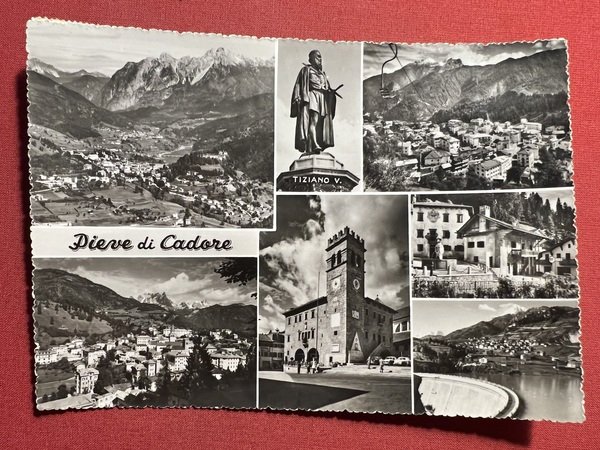 Cartolina - Saluti da Pieve di Cadore ( Belluno ) …