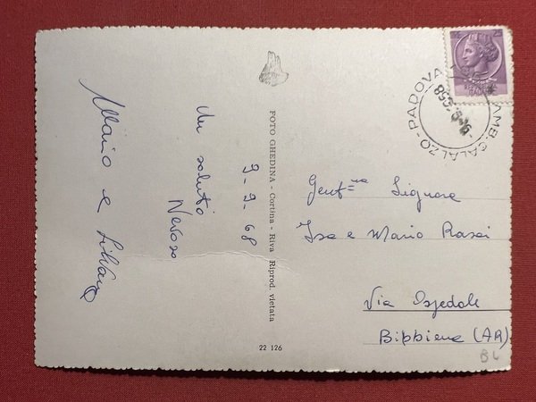 Cartolina - Saluti da Pieve di Cadore ( Belluno ) …