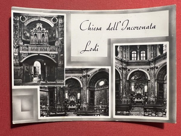 Cartolina - Chiesa dell'Incoronata - Lodi - 1955 ca.