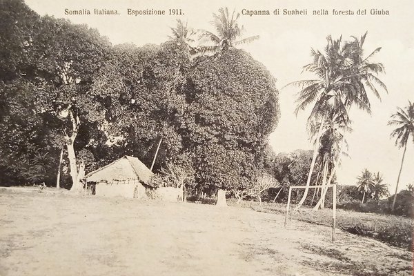 Cartolina - Somalia Italiana - Esposizione 1911 - Capanna di …
