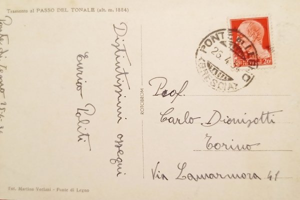 Cartolina - Tramonto al Passo del Tonale ( Brescia ) …