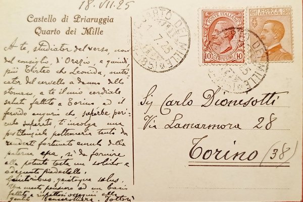 Cartolina - Castello di Priaruggia ( Genova ) - Quarto …