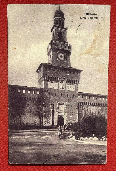 Cartolina - Milano - Torre Umberto I - 1912