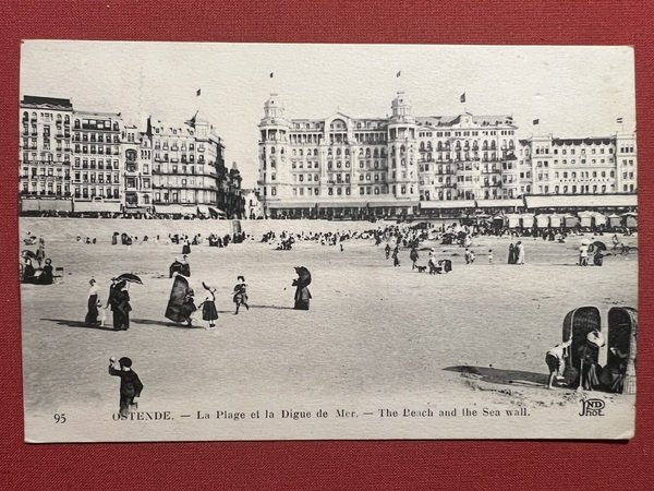 Cartolina - Ostende - La Plage et Digue de Mer …
