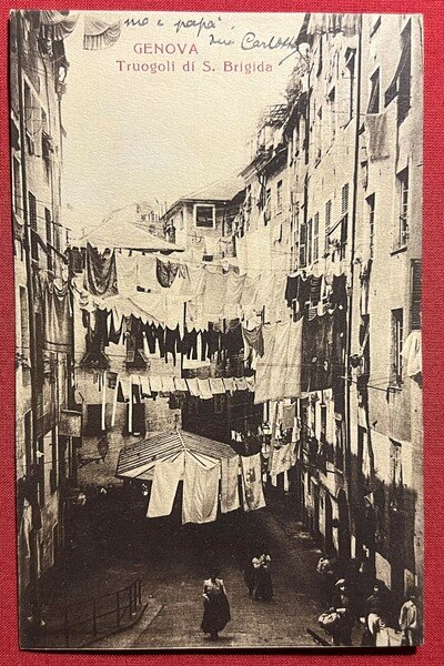 Cartolina - Genova - Truogoli di S. Brigida - 1916