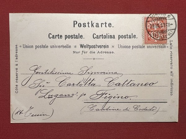 Cartolina - Zurich - Blick vom St. Peter - 1903