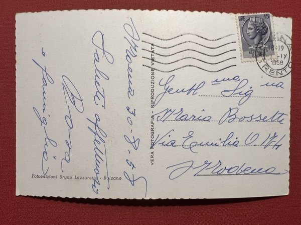 Cartolina - Moena di Fassa ( Trento ) - Dolomiti …