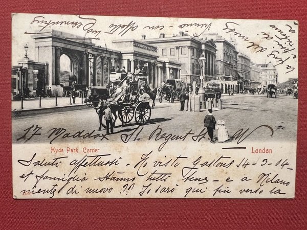 Cartolina - London - Hyde Park - Corner - 1904