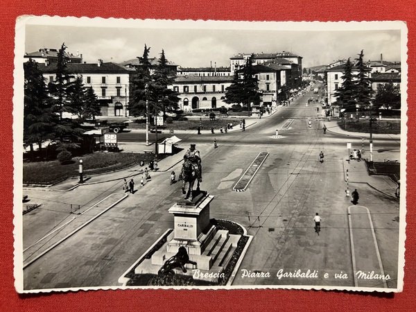 Cartolina - Brescia - Piazza Garibaldi e Via Milano - …