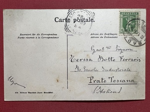 Cartolina - Svizzera - Baden - Industriequartier - 1909 | Immagine principale